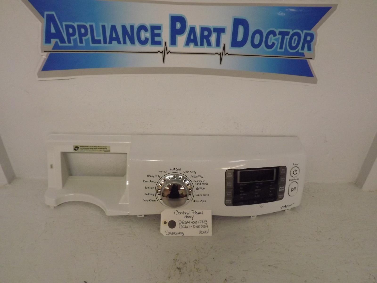 Samsung Washer DC64-02178B DC61-03033A Control Panel Assy Used Samsung Washer DC64-02178B DC61-03033A Control Panel Assy Used